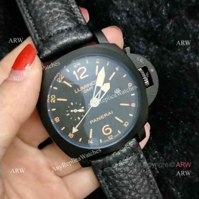 Fake Panerai Luminor GMT Pam531 Watch All Black Panerai Watch